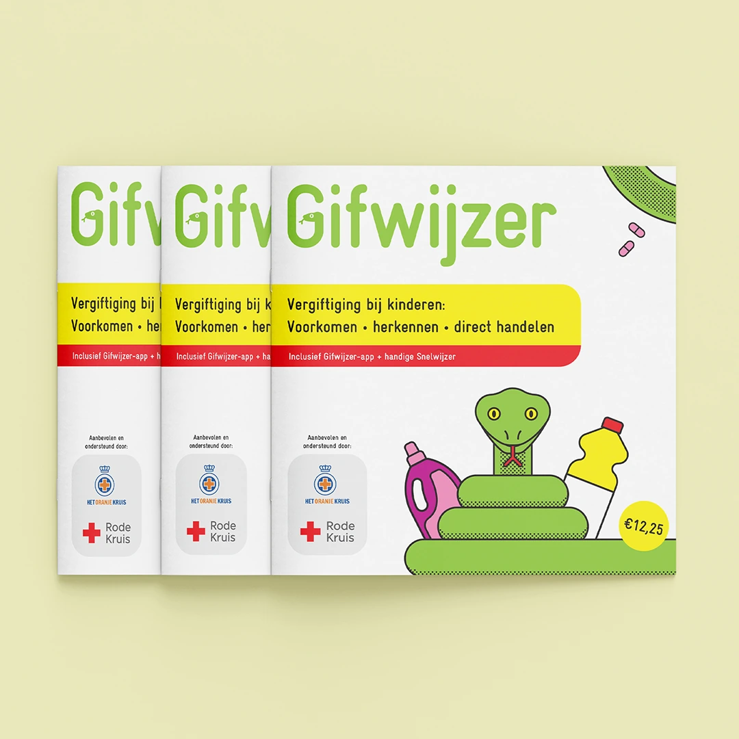 Drie Gifwijzer-boekjes met de nieuwe cover